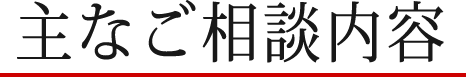 主なご相談内容